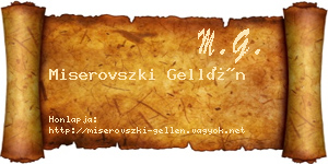 Miserovszki Gellén névjegykártya